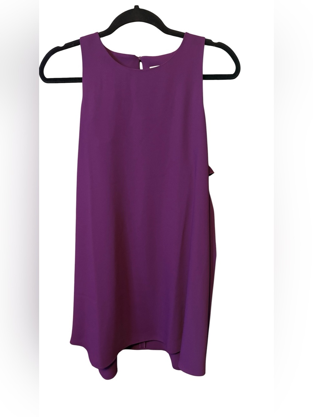 LOFT Purple Halter Swing Dress Sleeveless Ruffle Back Size Small Wedding